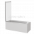 шторка для ванной сдвижная поворотная bas screen slr-100-c-ch 100х140