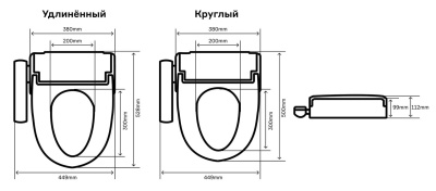 крышка-биде для унитаза электронная krooch slim aqua удлиненная