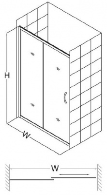 Шторка для ванны стеклянная RGW SC-62 150х150 схема