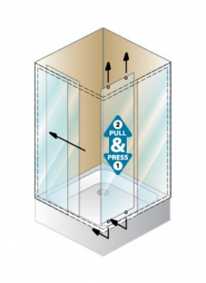 душевое ограждение(уголок) kolpa san q line tkk 100х90