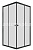 Душевой ограждение квадратное Тритон ВЕНТА 80x80 Чёрное без поддона