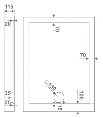 душевой поддон прямоугольный олимпик new 130х90