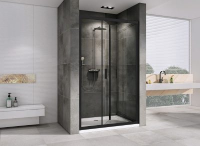 душевая дверь в нишу abber ag07090b 90x195 складная