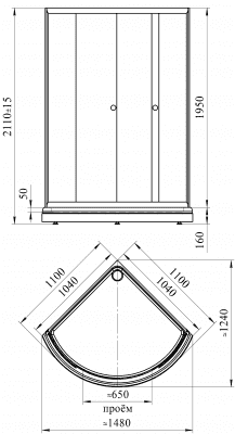 душевой уголок радомир 110