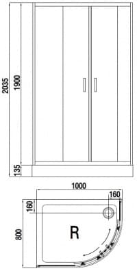душевой уголок(ограждение) bandhours tulip 810