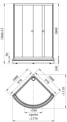 душевой уголок радомир 100