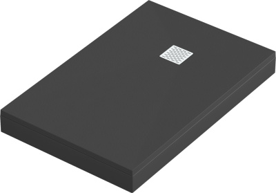 душевой поддон из искусственного камня essentia 1700х800 чёрный