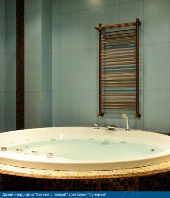 полотенцесушитель электрический сунержа богема с полкой 500х400