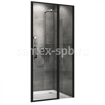Душевая дверь в нишу ABBER AG04100BS 100x195 распашная Чёрная Душевая дверь в нишу ABBER AG04100BS 100x195 распашная Чёрная