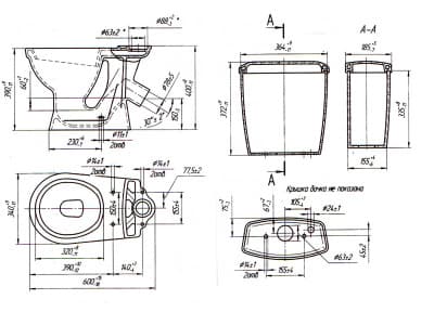 унитаз-компакт оскольская керамика суперкомпакт декор