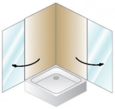 Душевое ограждение Kolpa San TERRA FLAT TKK/E 100х100 схема