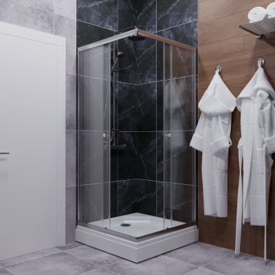 душевое ограждение квадратное тритон вента 80x80 без поддона