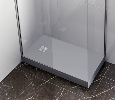 душевой поддон из искусственного камня essentia 1500х700 графит