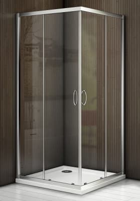 душевое ограждение без поддона bas latte cr 80х80 прозрачное