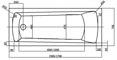 акриловая ванна акватек либра new 170х70