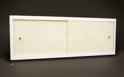 Экран под ванну A-Screen GRASS CREAM 2 шторки 90 - 150