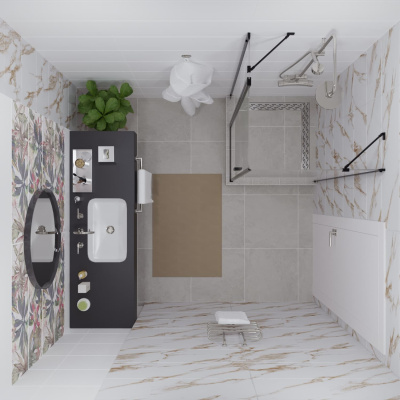 душевой уголок квадратный тритон йота 90x90 чёрный