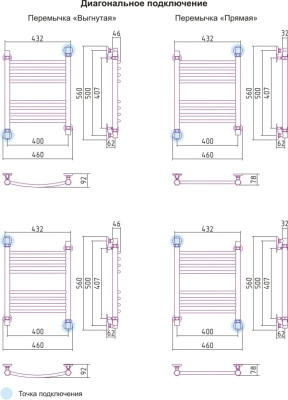 полотенцесушитель водяной сунержа богема 500х400