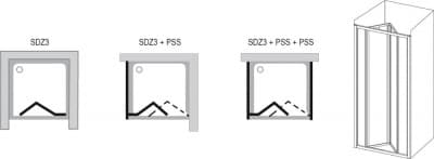 душевая дверь стеклянная ravak supernova sdz3 80