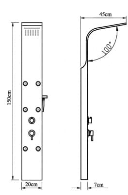 душевая панель aquanet galaxy matt