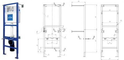 инсталляция с унитазом в комплекте cersanit leon new + delfi