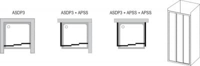 душевая дверь стеклянная ravak supernova asdp3 90