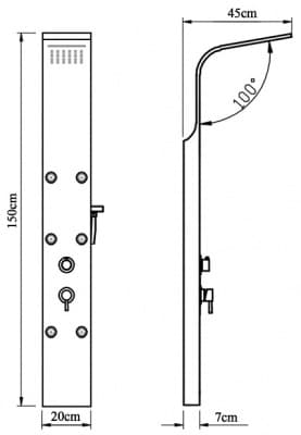 душевая панель aquanet galaxy white