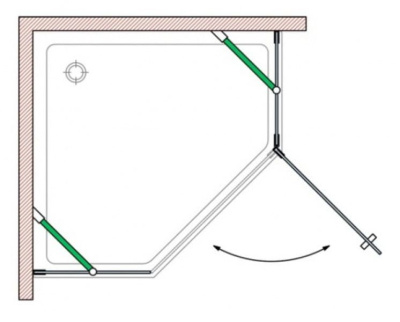душевое ограждение oporto os-20 90x90