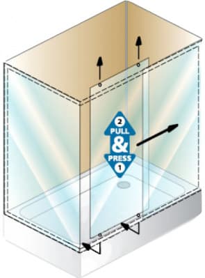 душевое ограждение kolpa san q line tv/2d+ts 100х80