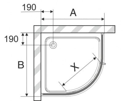 душевой поддон avek etalon 100x100