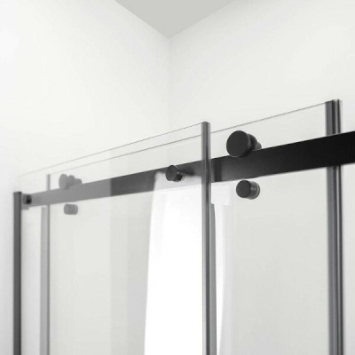 душевое ограждение прямоугольное glassware type-52 180x80 чёрное