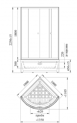 душевой уголок радомир 100 высокий