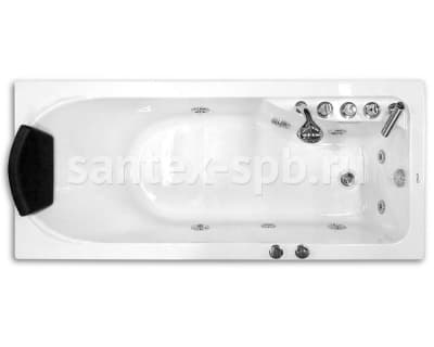 акриловая ванна с гидромассажем gemy g9006 170х75