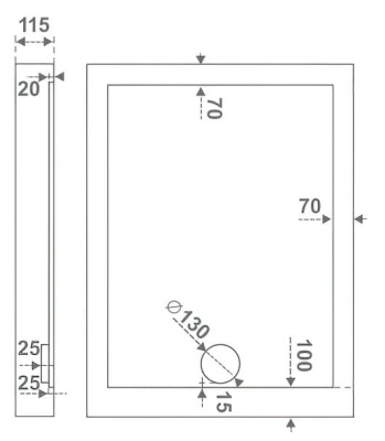 душевой поддон прямоугольный олимпик new 130х80