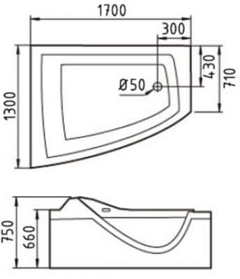 акриловая ванна с гидромассажем gemy g9056k 170х130