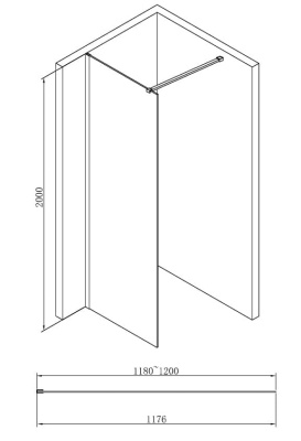 душевая перегородка abber immer offen ag61120b 120x200