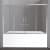 Шторка для ванны стеклянная регулируемая Belbagno UNIQUE VF-2 150-180x145
