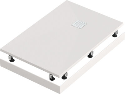 душевой поддон из искусственного камня essentia 1500х700 графит