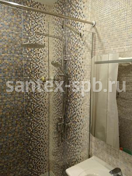 Душевая перегородка из прозрачного стекла 500x1900