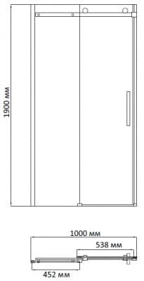 душевая дверь bandhours imperium 100 100х190