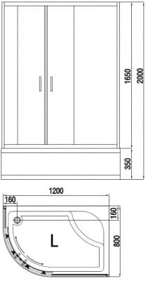душевой уголок(ограждение) bandhours ace 812