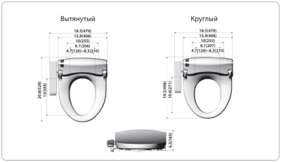 крышка-биде для унитаза daewon dib-c520 электронная