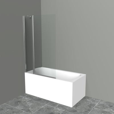 шторка для ванны стеклянная belbagno uno v-11 120х150 распашная хром