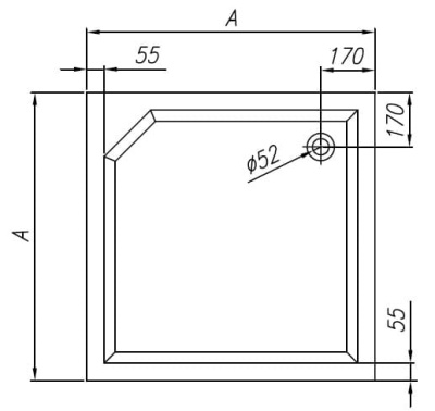поддон душевой kolpa san rock 80х80