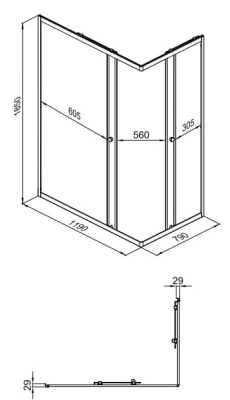 душевой ограждение прямоугольное тритон вента 120x80
