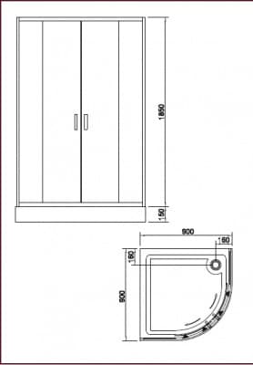 душевой уголок(ограждение) bandhours concorde 2