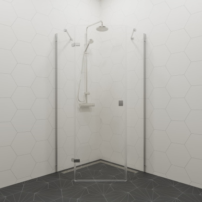 душевое ограждение трапеция тритон сигма 100x100 без поддона