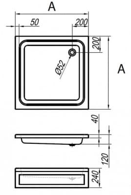 поддон душевой kolpa san pearl 90х90