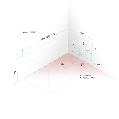 акриловая ванна тритон джена 170x70