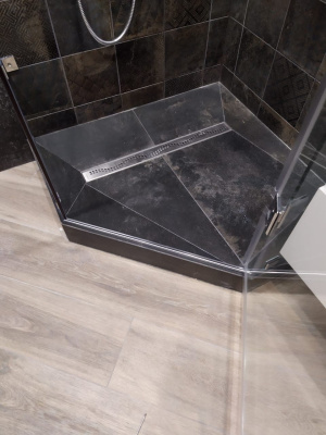 снт ромашка - душевое ограждение пятиугольное